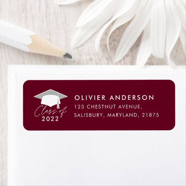 Graduation elegant modern burgundy class of (Insitu)