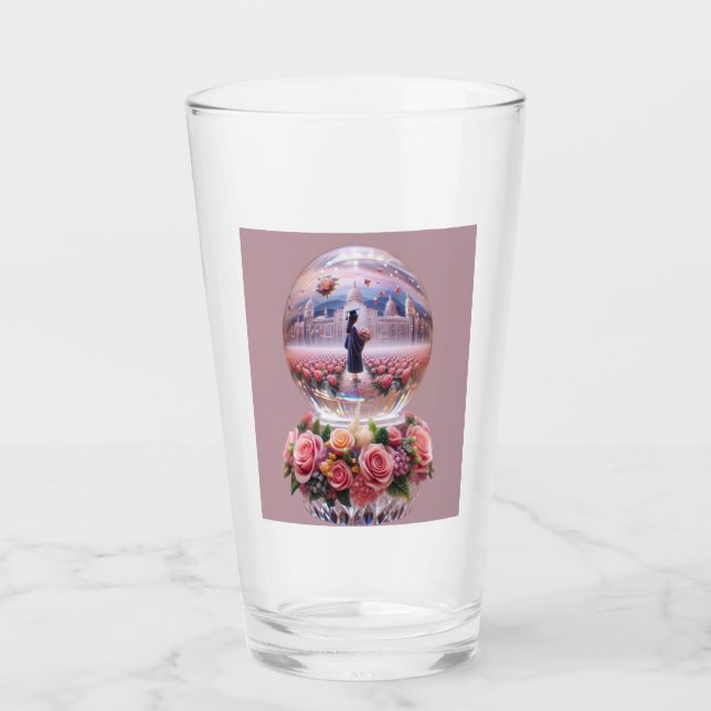 Graduation engraved photo ball glass (Front)