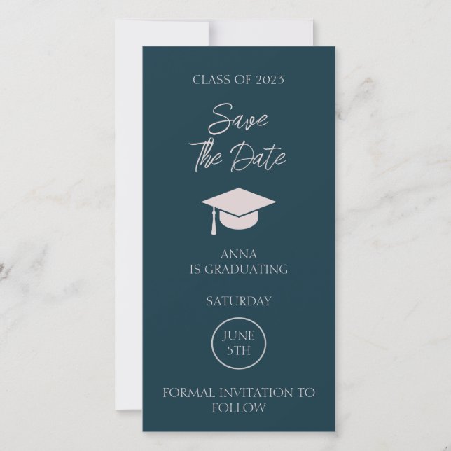 Graduation Enregistrer La Date Faire-part Graduati (Devant)