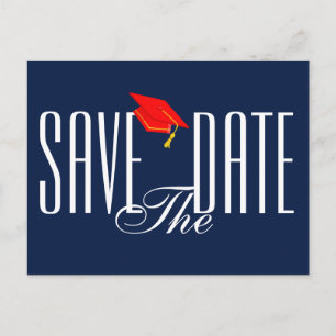 Graduation Enregistrer la date Postcard Invitation