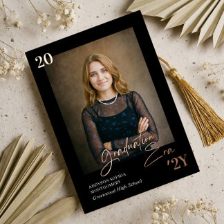 Graduation Era Minimal Graduate Photo Announcement