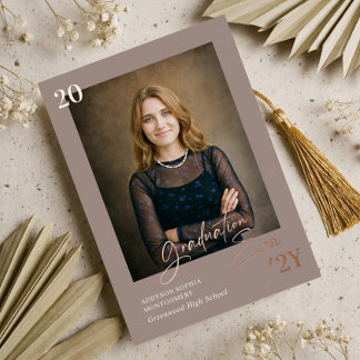 Graduation Era Minimal Graduate Photo Announcement