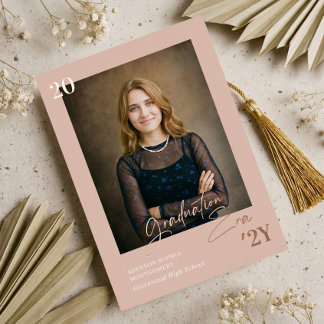 Graduation Era Minimal Graduate Photo Announcement