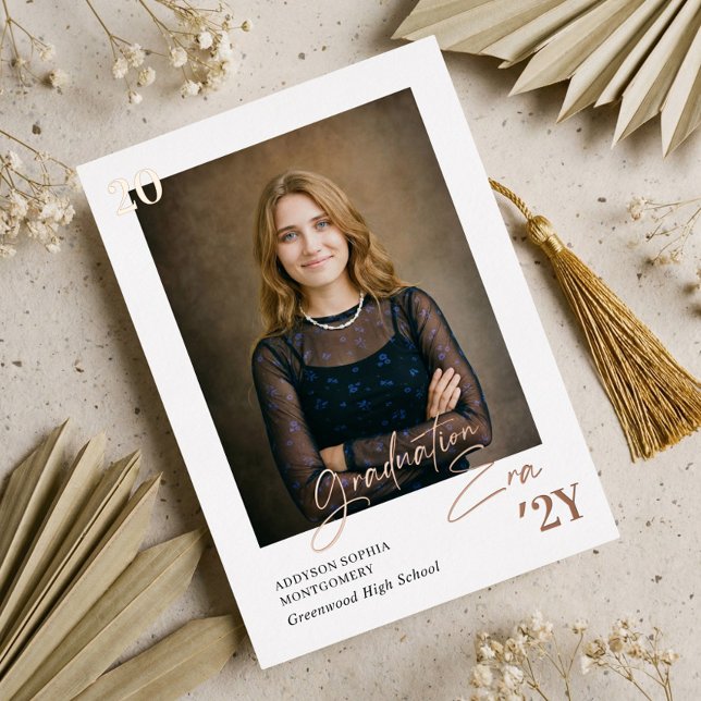 Graduation Era Minimal Graduate Photo Announcement (Graduation Era Minimal Graduate Photo Announcement)