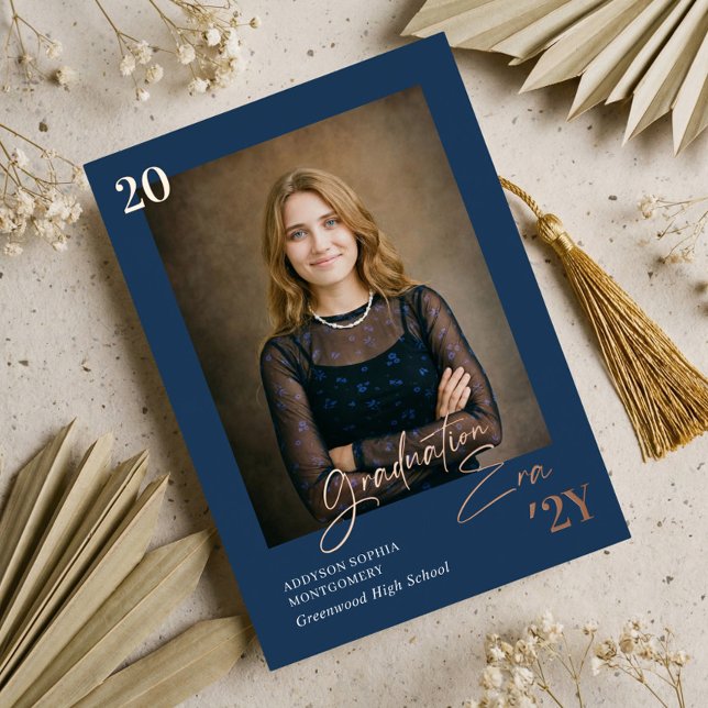 Graduation Era Minimal Graduate Photo Announcement (Graduation Era Minimal Graduate Photo Announcement)