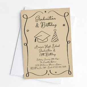 Graduation et invitation d'anniversaire