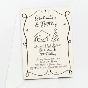 Graduation et invitation d'anniversaire