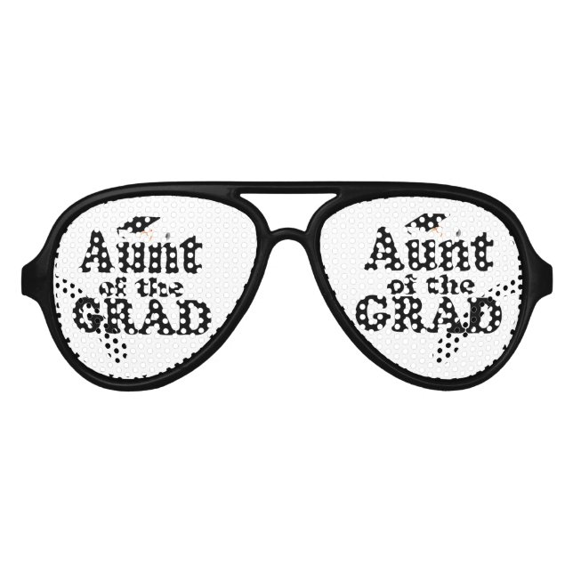 Graduation Family - Aunt of the Grad Aviator Sunglasses (Front)