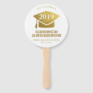 Graduation Fans - Gold Grad
