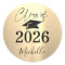 Graduation Faux Metallic Gold Handwritten Script