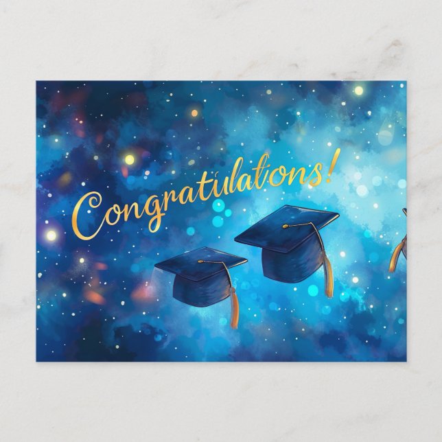 Graduation Félicitations Carte postale de vacances (Devant)
