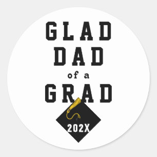 Graduation Fière Papa Classic Sticker rond