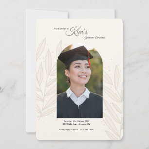 Graduation Foliage Photo Invitation