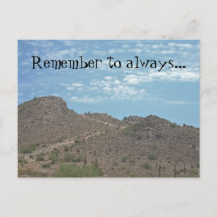 Graduation Follow Your Own Path Desert Hiking Postcard