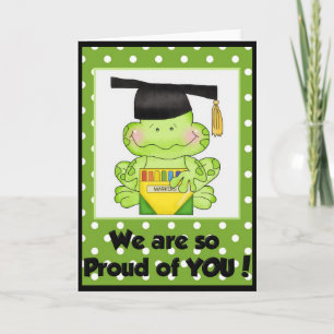 Graduation Frog We are Proud You Greeting Card 2