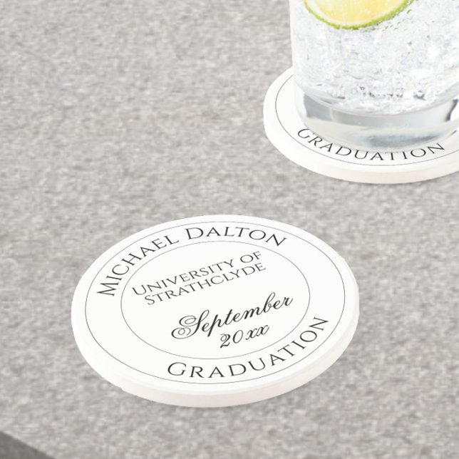 Graduation from University or College Personalized Coaster (Creator Uploaded)