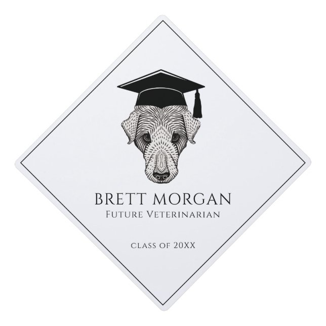 Graduation Future Veterinarian Medical School Cap Topper (Front)