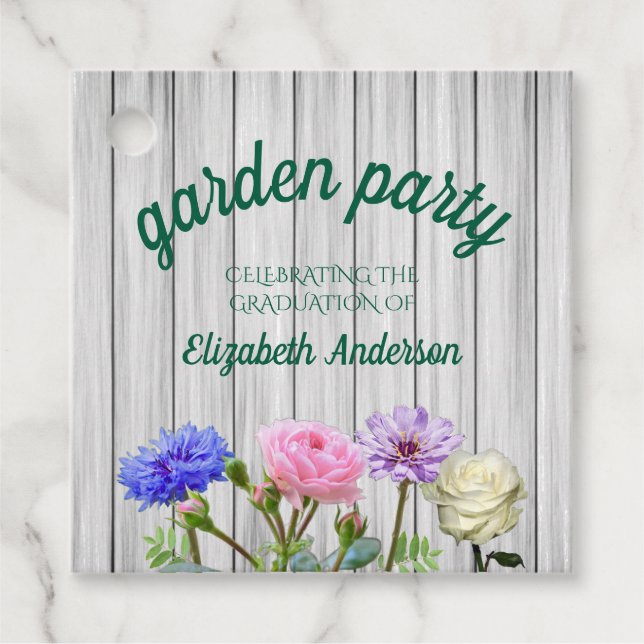 Graduation Garden Party Favour Tags (Front)