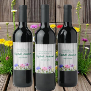 Graduation Garden Party Wine Label