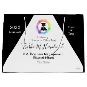 Graduation Gift Bag Watercolor Look HAMbyWG