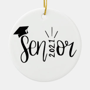 Graduation Gift, Class Of 2021, Senior 2021 Ceramic Ornament