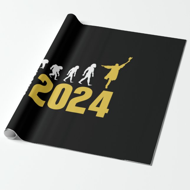 Graduation Gift | Class Of 2024 Wrapping Paper (Unrolled)