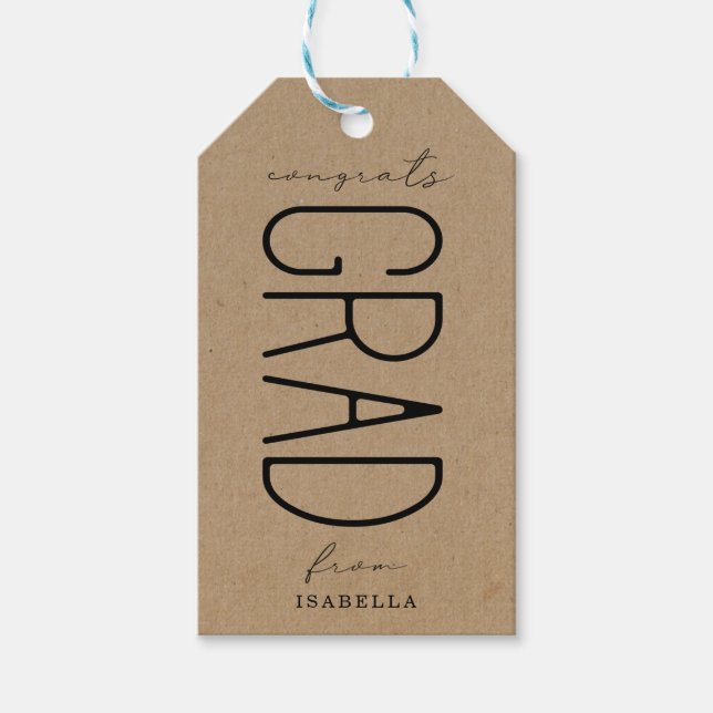 Graduation Gift Favour Tag (Front)