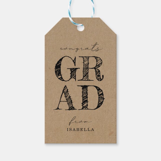 Graduation Gift Favour Tag (Front)