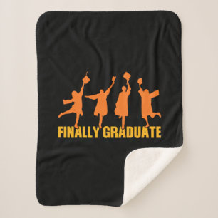 Graduation Gift   Finally Graduate Sherpa Blanket
