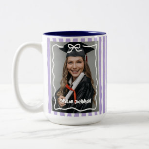 Graduation Gift Graduate Class Senior Year Photo Two-Tone Coffee Mug