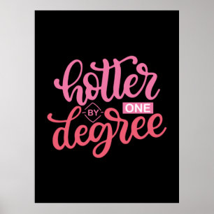 Graduation Gift Hotter By One Degree Poster