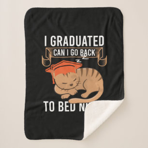Graduation Gift   I Graduated Can I Go Back Sherpa Blanket