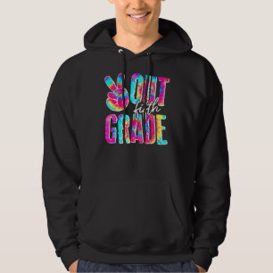 Graduation Gift Peace Sign Out Fifth Grade Tie Dye Hoodie