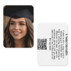 Graduation Gift QR Code with Photo on Front