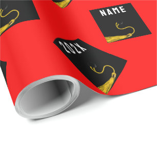 Graduation Gift Red Wrapping Paper