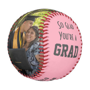 Graduation GLAD YOU'RE A GRAD   Monogram   Photo  Baseball