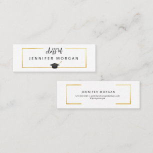 Graduation Gold Elegant Name Card