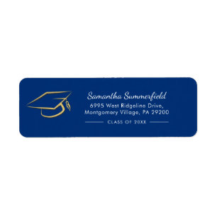 Graduation Gold Grad Casquette Graduate Adresse de