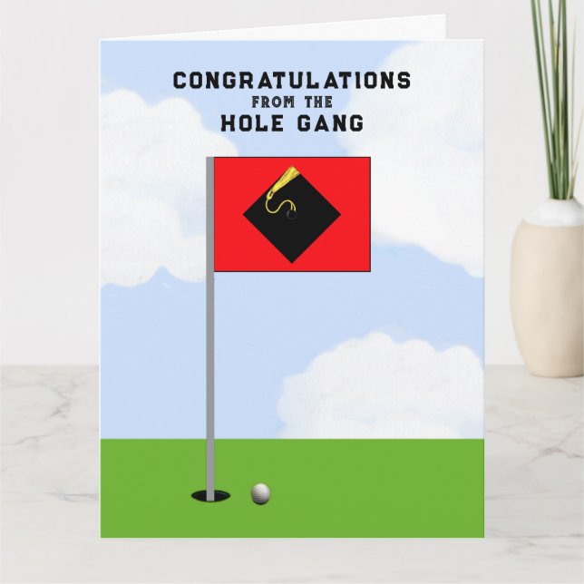 Graduation Golf Themed Card (Front)