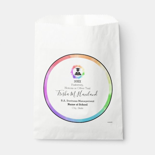 Graduation  Goodie Bag Watercolors HAMbyWG (Front)