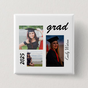 Graduation Grad 2025 personalized  2 Inch Square Button