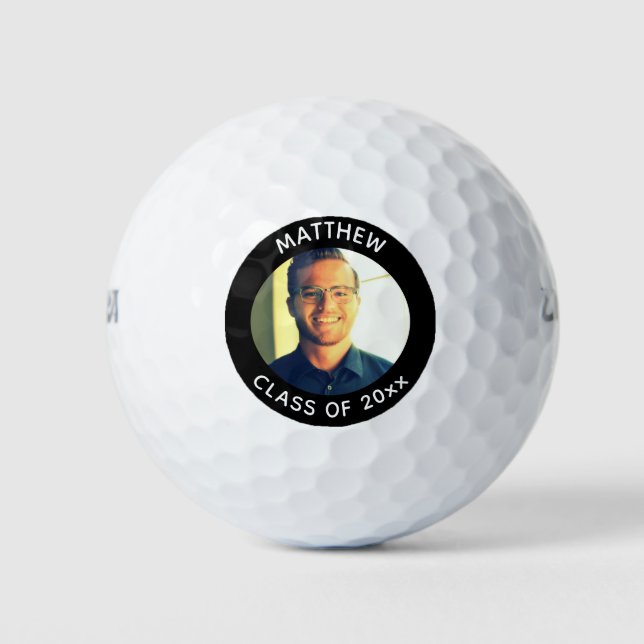 Graduation Graduate Golfer Photo Class Year Golf Balls (Front)