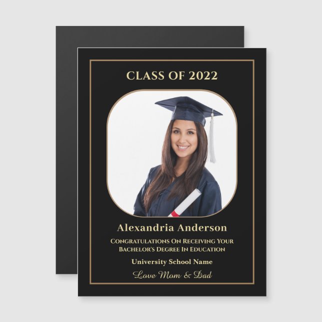 Graduation Graduate Photo Class of 2022 Custom  (Front/Back)