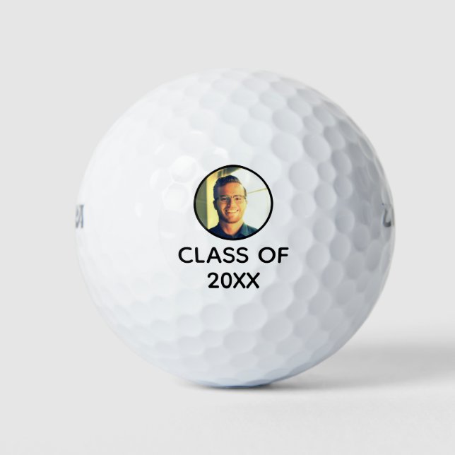 Graduation Graduate Photo Senior Class Golf Balls (Front)
