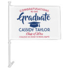 Graduation Grats Rouge Blanc & Bleu Parade moderne