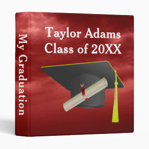 Graduation Group Class of 20XX Black Cap Binder
