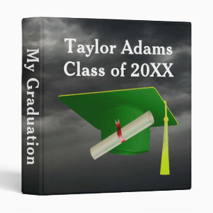 Graduation Group Class of 20XX Green Cap Binder
