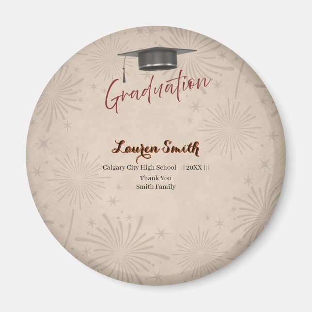 Graduation Guest Book Modern Keepsake  Magnet (Front)