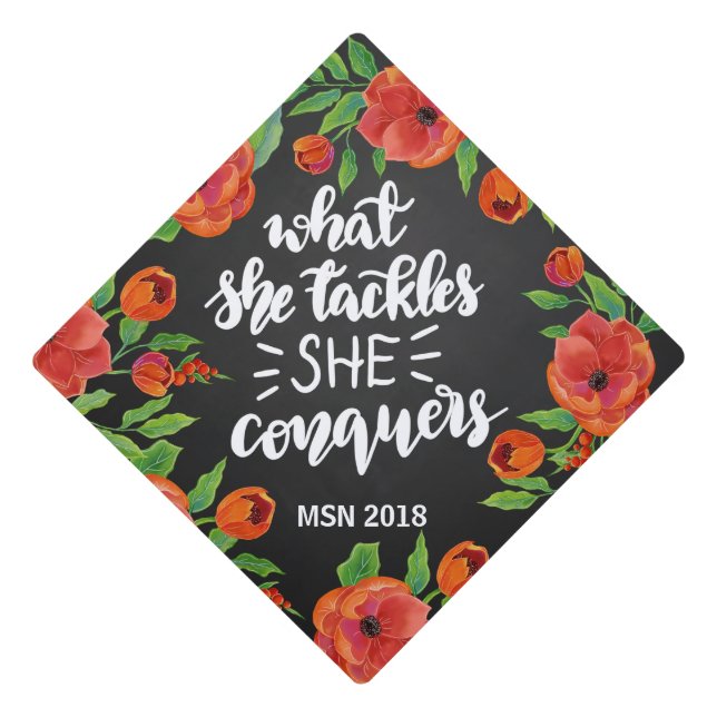 Graduation Handwritten | Inspirational Script Cap Topper (Front)