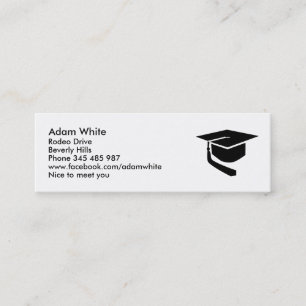 Graduation hat calling card